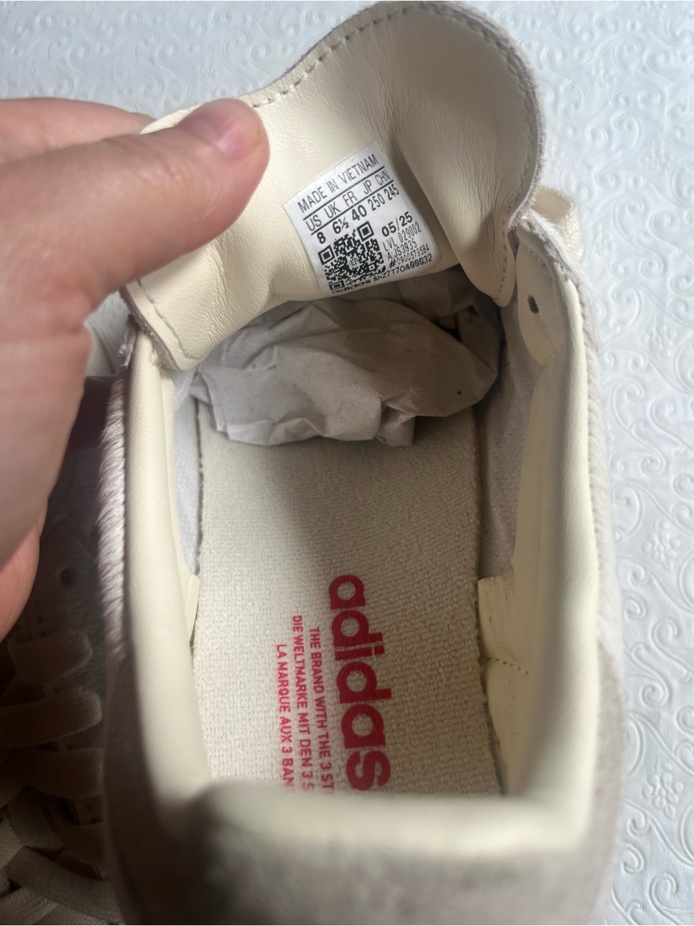 Adidas Gender Inclusive Samba OG Beige/Cream/Red Pony Hair Sneakers (Unisex) - Picture 6 of 10